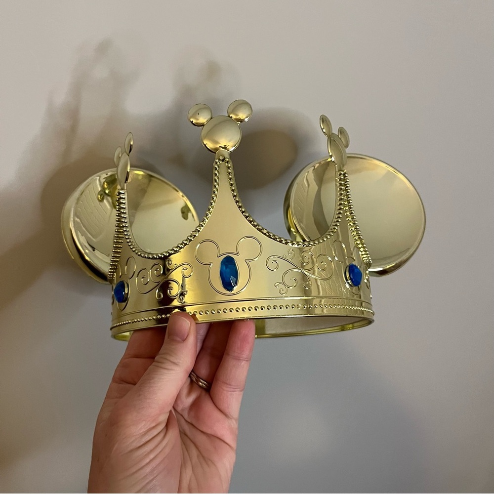 Disney Mickey Mouse Gold Crown with Blue Accents